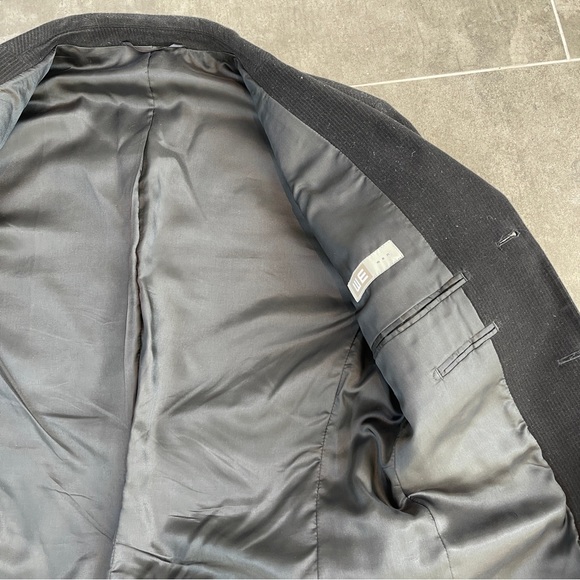 We Black Velvet Blazer Men's Size M Slim Fit 46” Chest Cotton Lined - Picture 8 of 16